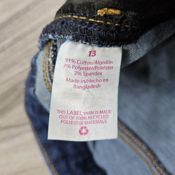 No Boundaries Jeans Womens 13 Dark Wash Skinny Stretch Denim Blue Mid Rise - Picture 5 of 11